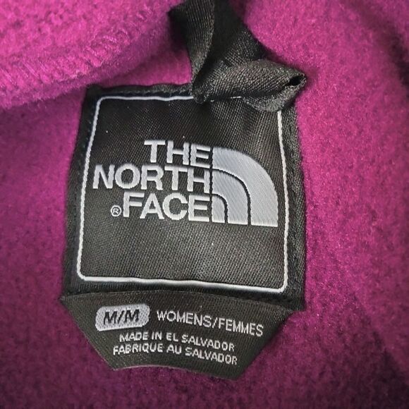 The North Face Denali Jacket Womens M Black Purple Polartec Fleece Full Zip - Picture 4 of 16